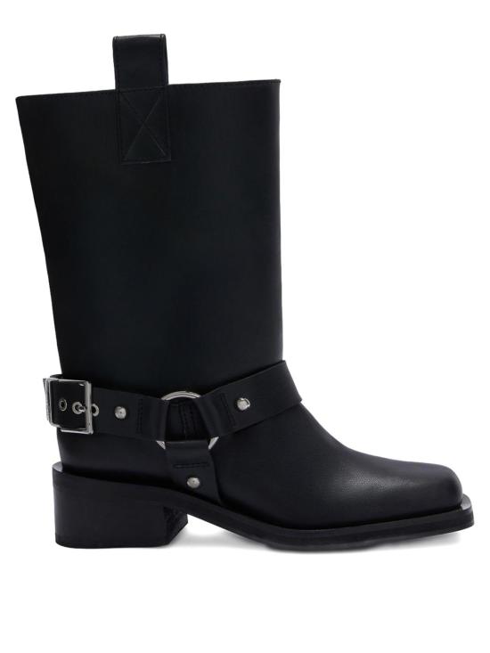 26SS 가니 미드 샤프트 바이커 부츠 B1010102099 Black