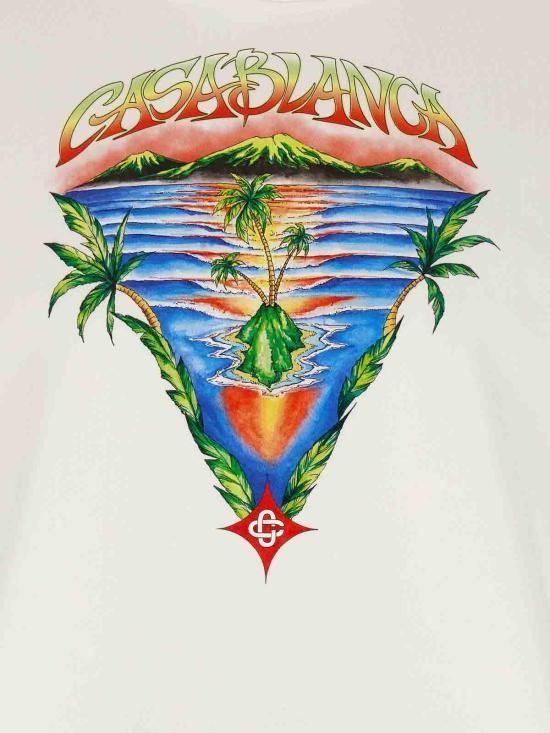 26SS 카사블랑카 후드 티셔츠 MSP26JTP29204 White - CASABLANCA