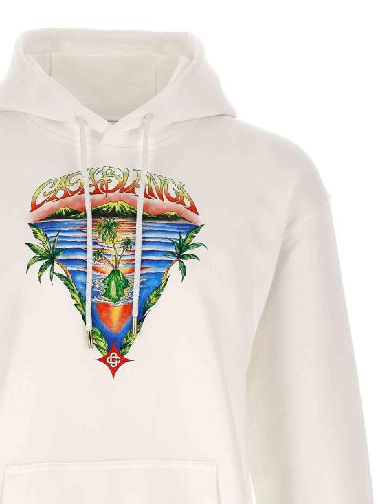 26SS 카사블랑카 후드 티셔츠 MSP26JTP29204 White - CASABLANCA