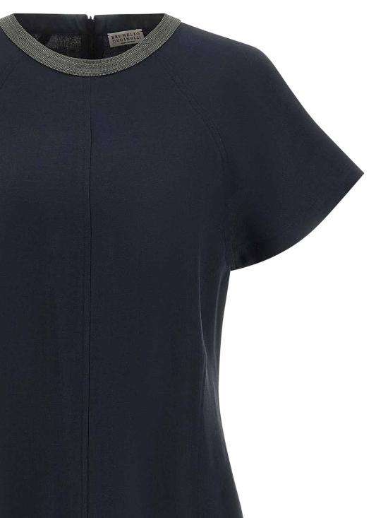 26SS 브루넬로 쿠치넬리 미디 스커트 MH126AHB51C4224 Blue - BRUNELLO CUCINELLI