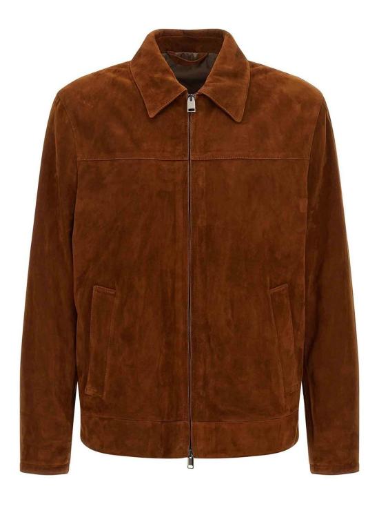 26SS 브리오니 가죽 자켓 PLBV0LPB7132600 Brown