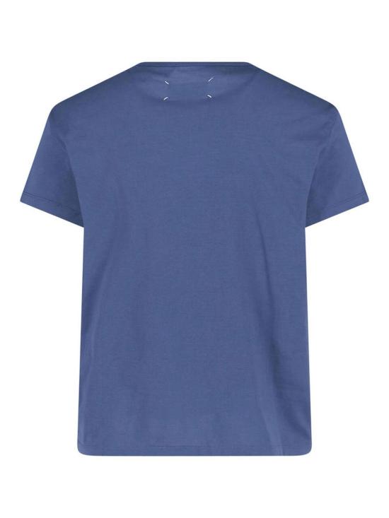 26SS 마르지엘라 디스토티드 로고 티셔츠 S30GC0701S22816469 Blue - MAISON MARGIELA