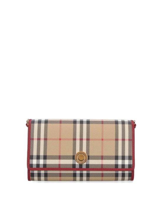 26SS 버버리 체크 체인 스트랩 지갑 8116321 Beige