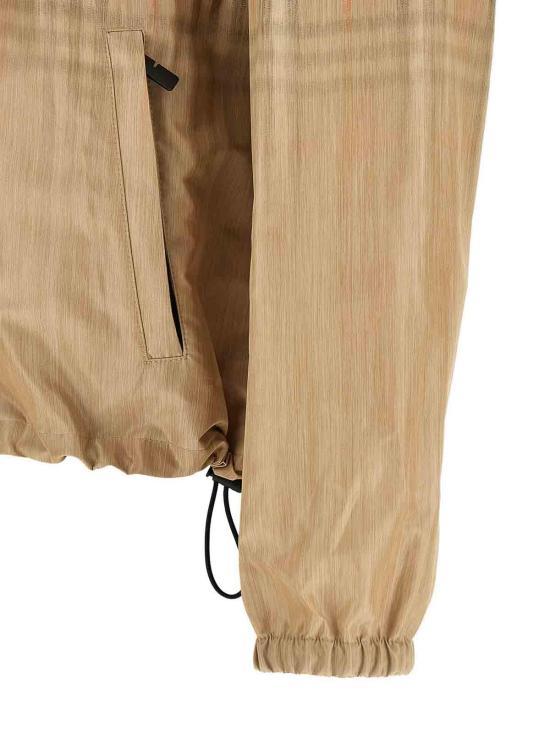 26SS 버버리 그라디언트 체크 후드 자켓 8118831 Beige - BURBERRY