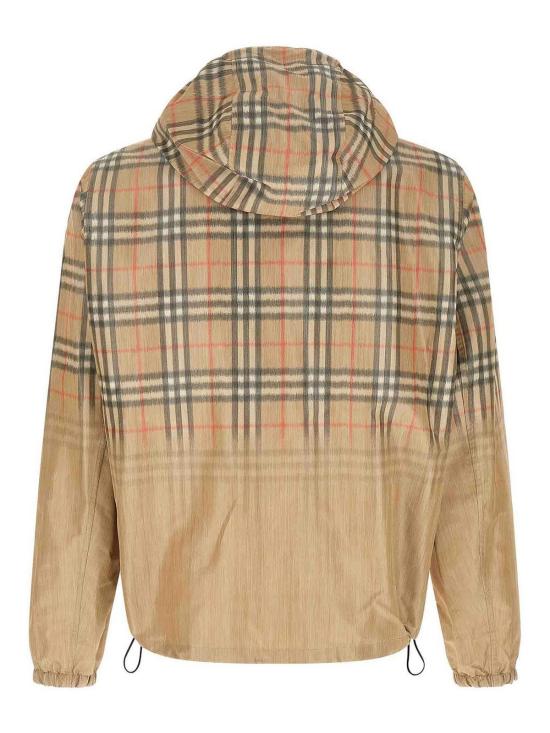 26SS 버버리 그라디언트 체크 후드 자켓 8118831 Beige - BURBERRY