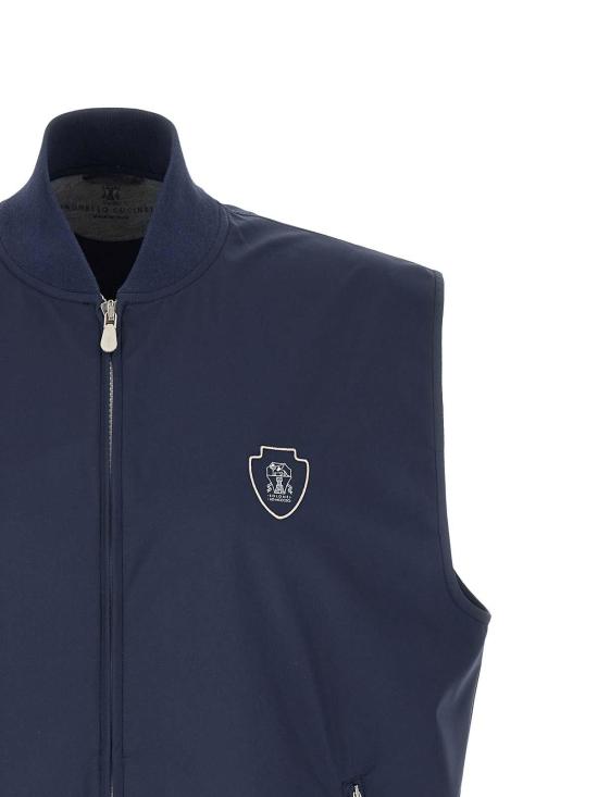 26SS 브루넬로 쿠치넬리 나일론 베스트 MB4229083TC010 Blue - BRUNELLO CUCINELLI