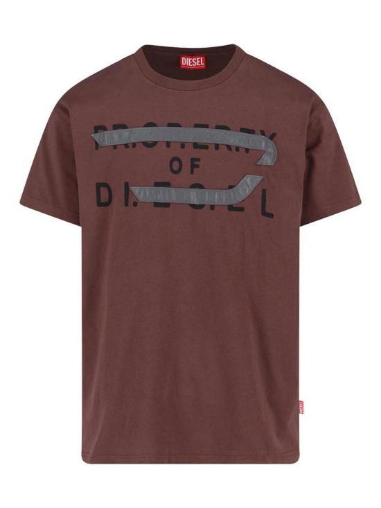 26SS 디젤 Regular D appliqué 티셔츠 A210270DMBJ7FG Brown