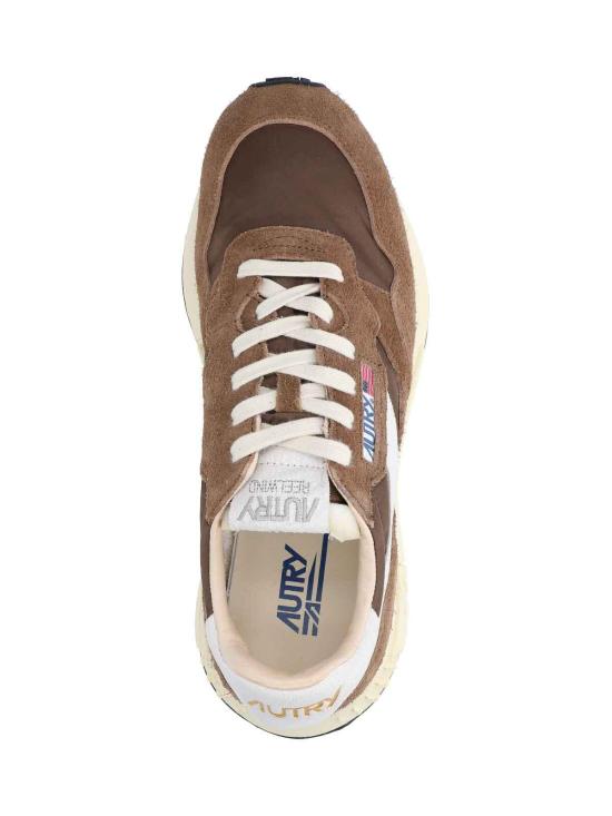 26SS 오트리 릴윈드 로우 나일론 스웨이드 스니커즈 WWLMNC39 Brown - AUTRY