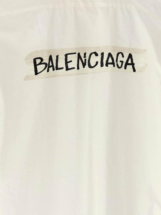 26SS 발렌시아가 마스킹 테이프 라지 핏 롱 슬리브 셔츠 857810TRM289000 - BALENCIAGA