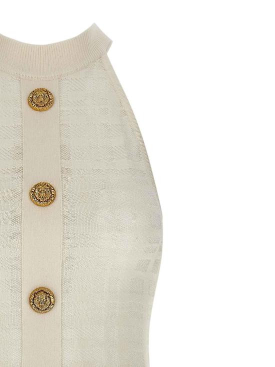 26SS 발망 터틀넥 GF1R3375KJ360KA White - BALMAIN