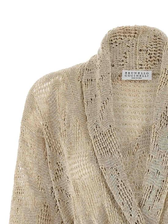 26SS 브루넬로 쿠치넬리 대즐링 워터 릴리 가디건 MDT771006C8925 Beige - BRUNELLO CUCINELLI
