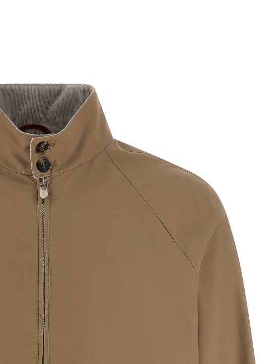 26SS 브루넬로 쿠치넬리 개버딘 블루종 재킷 MY4196583CUP72 Beige - BRUNELLO CUCINELLI