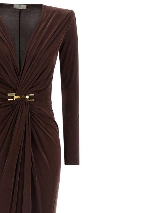 26SS 엘리자베타프랜치 미디 스커트 ABR2961E2644 Brown - ELISABETTA FRANCHI