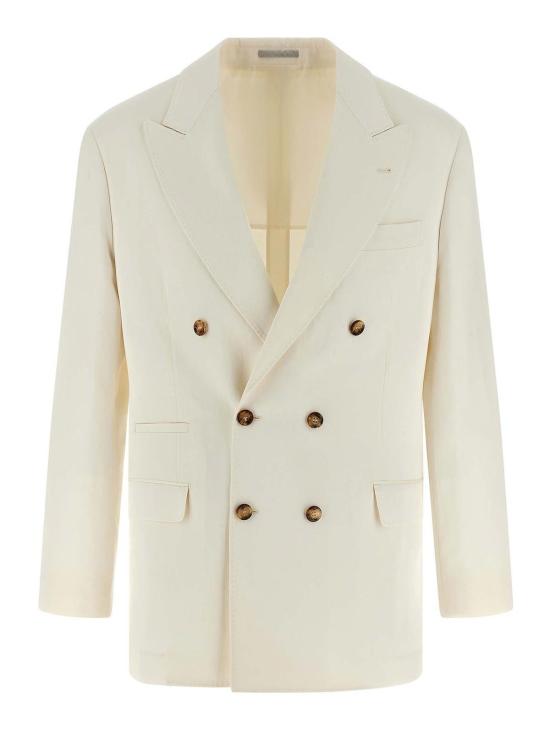 26SS 브루넬로 쿠치넬리 수트 자켓 MR4788BPCC1010 White