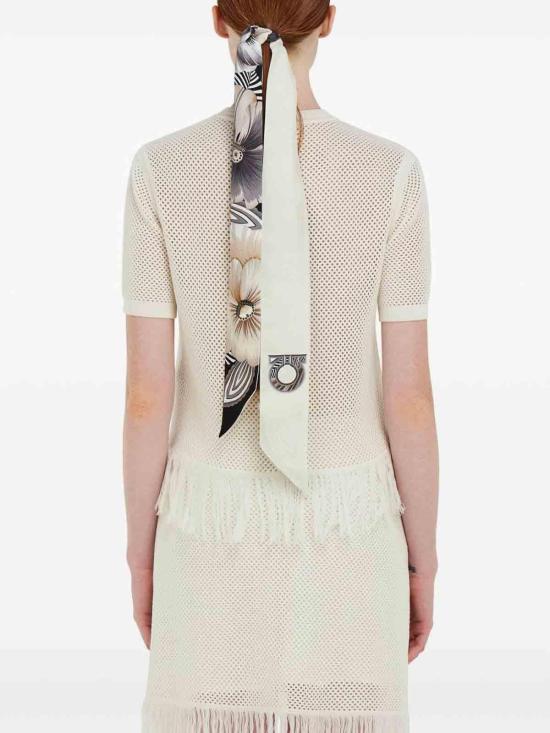 26SS 살바토레 페라가모 머플러/스카프 321E14 White - SALVATORE FERRAGAMO