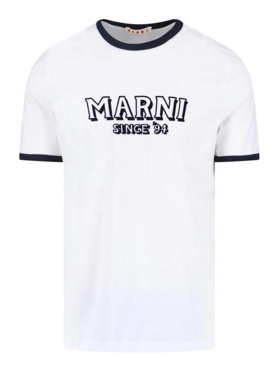 26SS 마르니 반팔 티셔츠 HUMU0198MPUSCY91LOW01 White