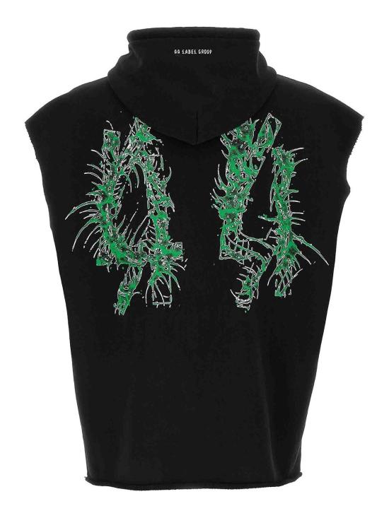 26SS 44레이블 후드 티셔츠 B0030578FA580P767 Black - 44 LABEL