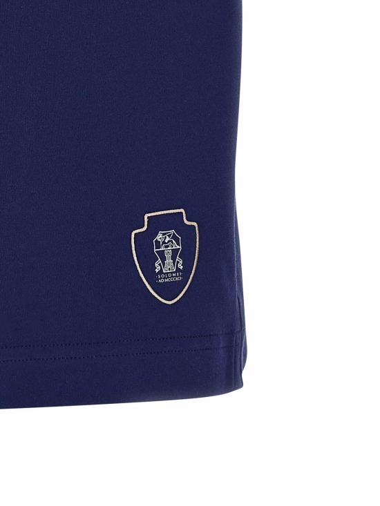 26SS 브루넬로 쿠치넬리 코튼 인터록 버뮤다 팬츠 ML8243390TC7943 - BRUNELLO CUCINELLI