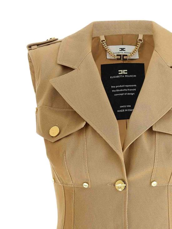 26SS 엘리자베타프랜치 미디 스커트 AB92861E2470 Beige - ELISABETTA FRANCHI