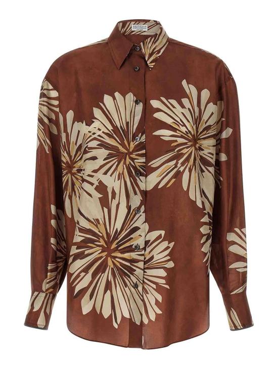 26SS 브루넬로 쿠치넬리 셔츠 MQ967RH206C008 Brown