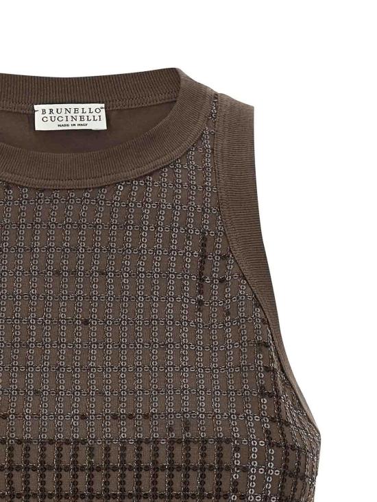 26SS 브루넬로 쿠치넬리 민소매 티셔츠 M0T18HK500C8589 Brown - BRUNELLO CUCINELLI