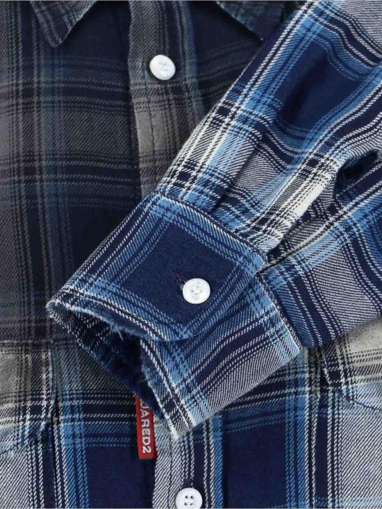 26SS 디스퀘어드2 긴팔 셔츠 S74DM0993D35206001F Blue - DSQUARED2