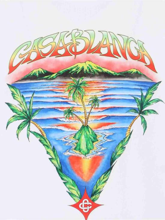 26SS 카사블랑카 반팔 티셔츠 MSP26JTS00119EXBC White - CASABLANCA