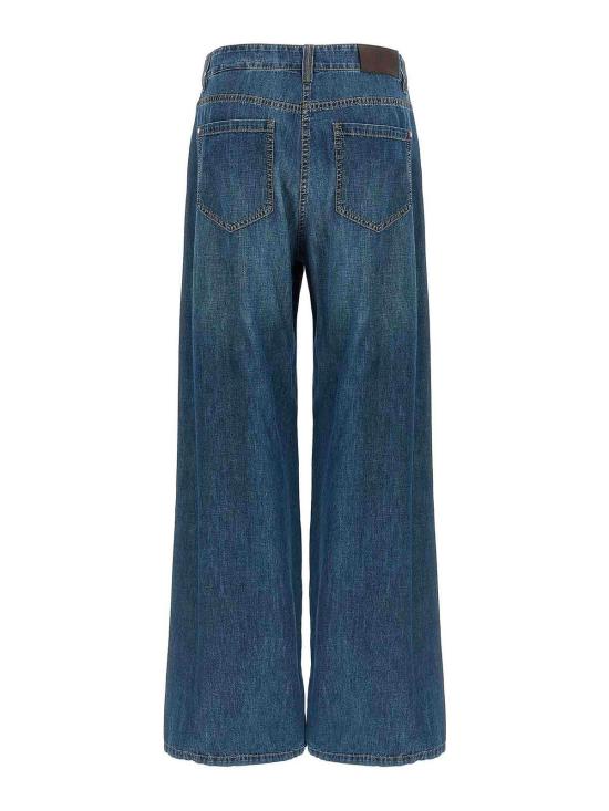 26SS 브루넬로 쿠치넬리 스트레이트 팬츠 MH192P4039C9393 Blue - BRUNELLO CUCINELLI