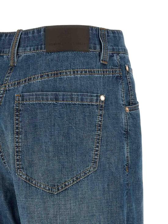 26SS 브루넬로 쿠치넬리 스트레이트 팬츠 MH192P4039C9393 Blue - BRUNELLO CUCINELLI