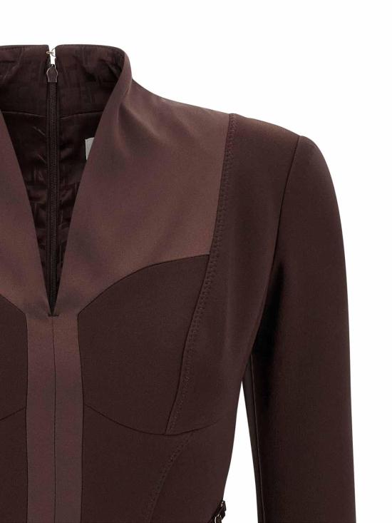 26SS 엘리자베타프랜치 미디 스커트 AB86961E2644 Brown - ELISABETTA FRANCHI