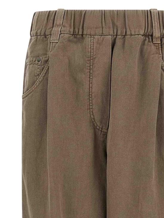 26SS 브루넬로 쿠치넬리 스트레이트 팬츠 ML996P5566C9325 Brown - BRUNELLO CUCINELLI