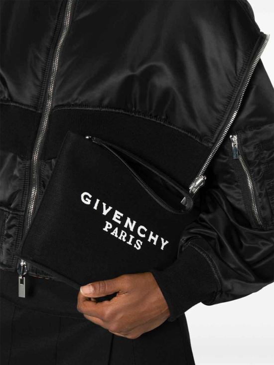 26SS 지방시 로고 프린트 클러치 BB60PNB2DS001 Black - GIVENCHY
