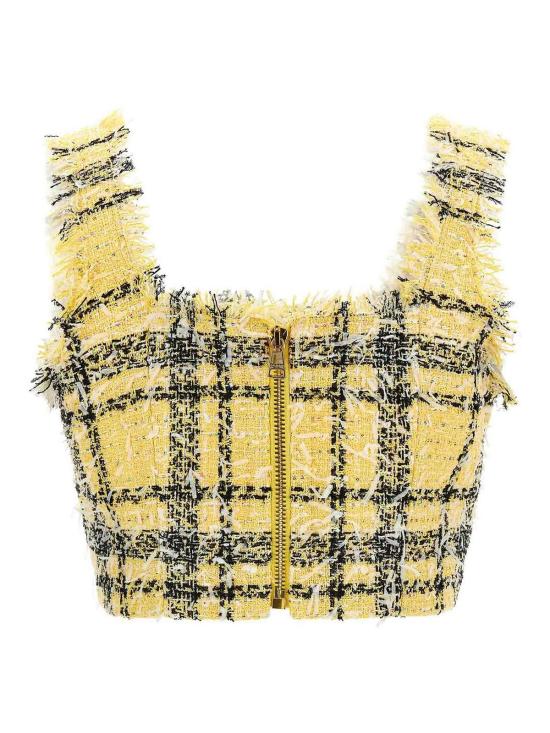 26SS 발망 민소매 티셔츠 GF1AB530XL73AAA Yellow - BALMAIN