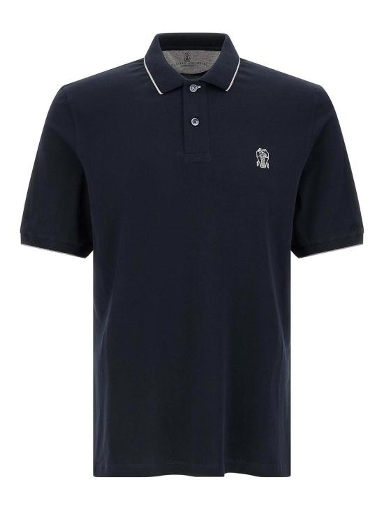 26SS 브루넬로 쿠치넬리 폴로 티셔츠 M0B139779GCK781 Blue
