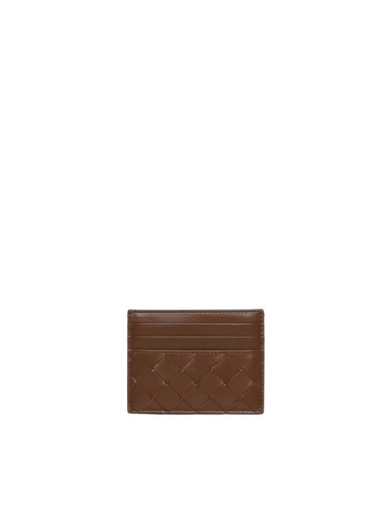 26SS 보테가베네타 인트레치아토 크레딧 카드 케이스 796324 V1G142850 Walnut Brown - BOTTEGA VENETA