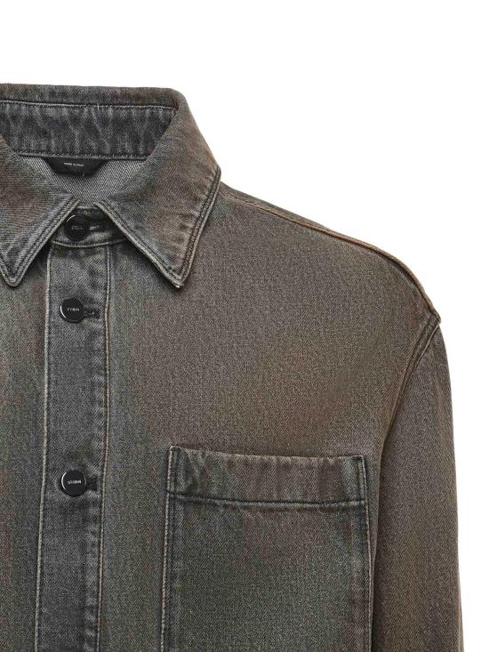 26SS 펜디 데님 셔츠 FW1410 AT2IF0ZJ4 Grey - FENDI