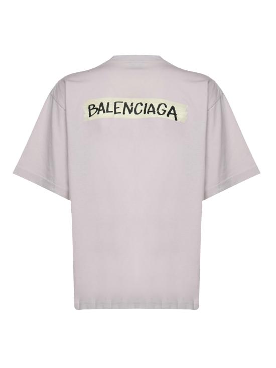 25FW 발렌시아가 마스킹 테이프 티셔츠 850990 TTVL69012 Dirty White - BALENCIAGA