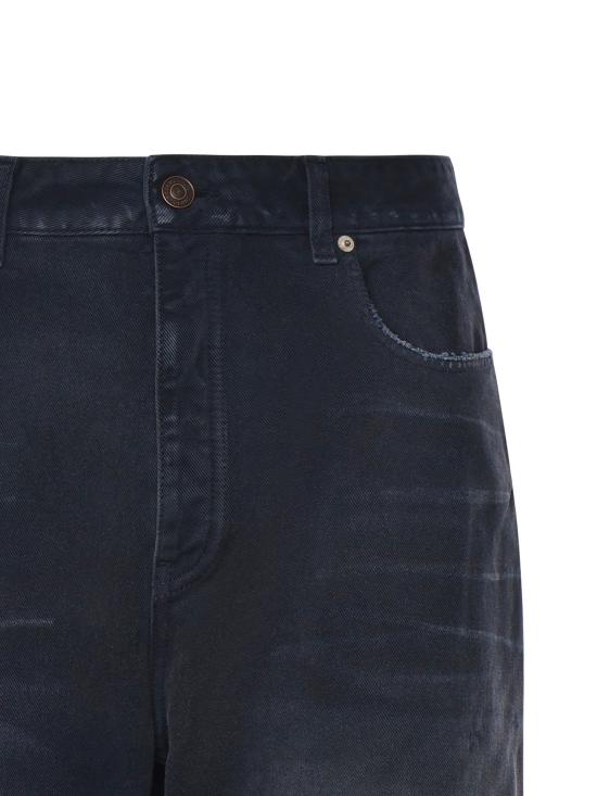 25FW 발렌시아가 커브드 니 팬츠 857194 TTW648074 Blue - BALENCIAGA