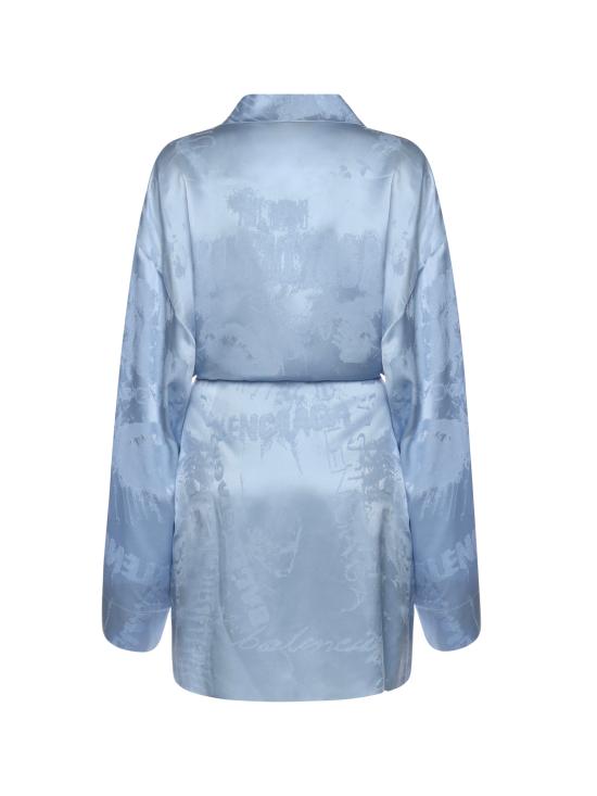 25FW 발렌시아가 숏 원피스 857327 TTN105840 Blue - BALENCIAGA