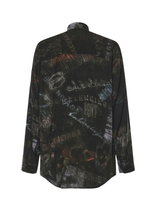 25FW 발렌시아가 워시드 크레용 올오버 롱 슬리브 코쿤 셔츠 857811 TTL781055 - BALENCIAGA