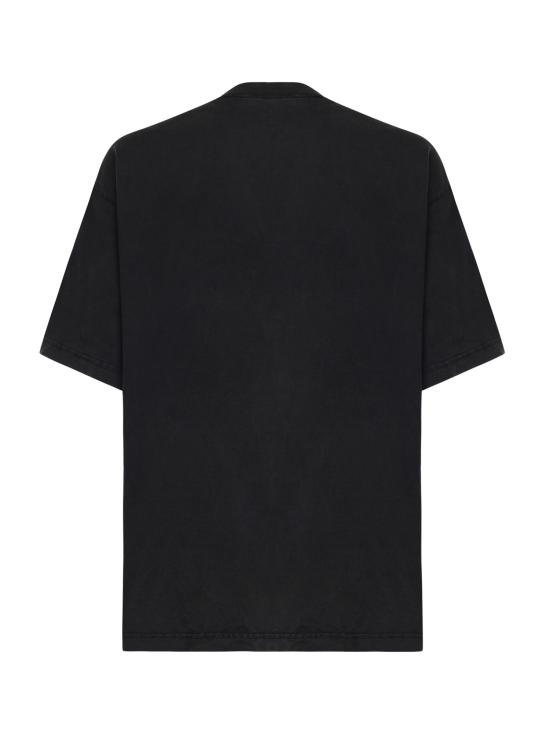 25FW 발렌시아가 워시드 크레용 루프 티셔츠 764235 TTVN59034 Black - BALENCIAGA