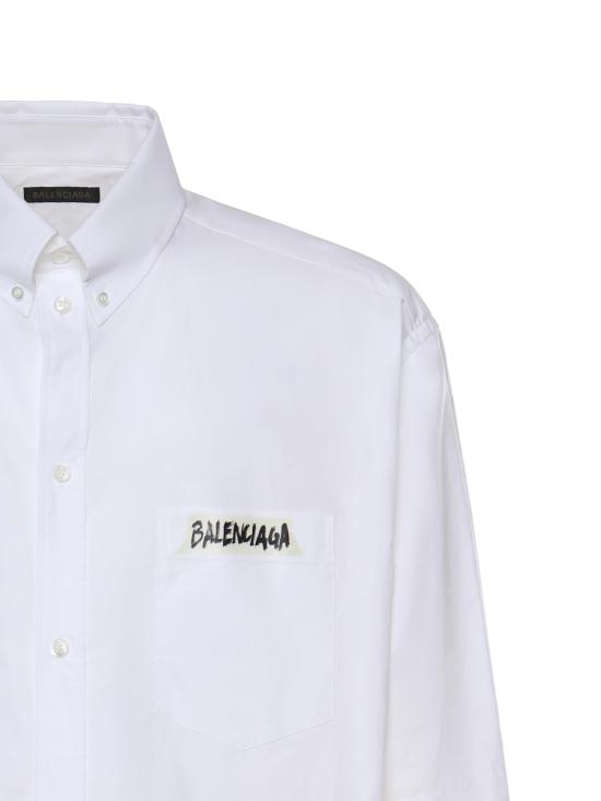 25FW 발렌시아가 마스킹 테이프 라지 핏 롱 슬리브 셔츠 857810 TRM289000 - BALENCIAGA
