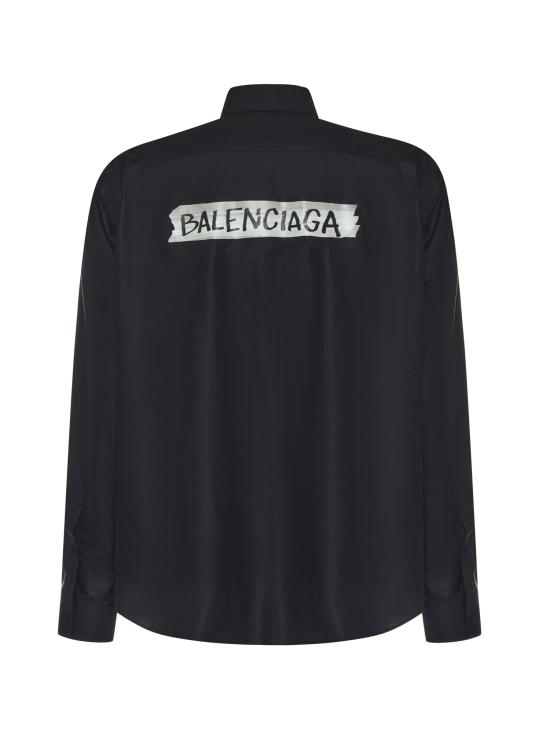 25FW 발렌시아가 마스킹 테이프 라지 핏 롱 슬리브 셔츠 857809 TRM281000 - BALENCIAGA