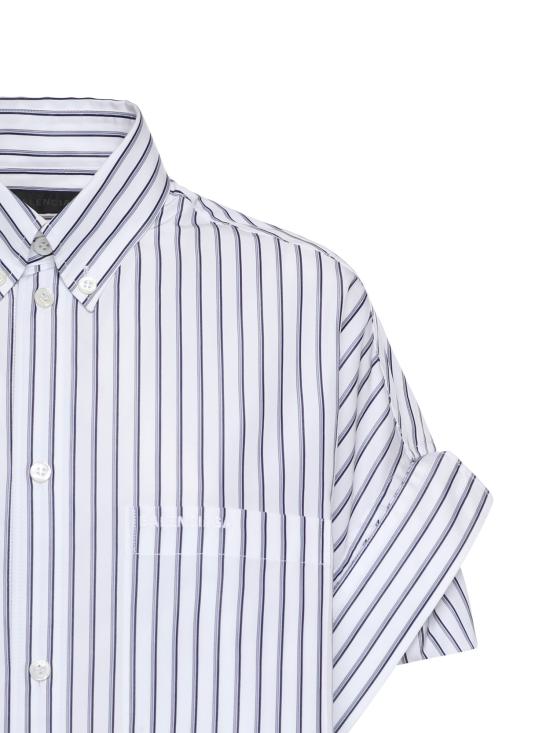 25FW 발렌시아가 턱드 슬리브 셔츠 857833 TTM339086 White - BALENCIAGA