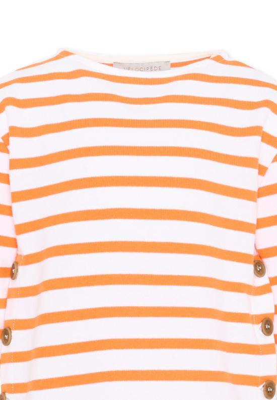 26SS [키즈] Vélocipède 티셔츠 VLC SS26 TS003 WHITE AND TANGERINE - OTHER BRANDS