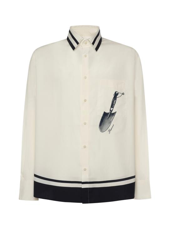 25FW 자크뮈스 긴팔 셔츠 SHM00605AW00691 3GR BLUE SHOVEL PLACEMENT