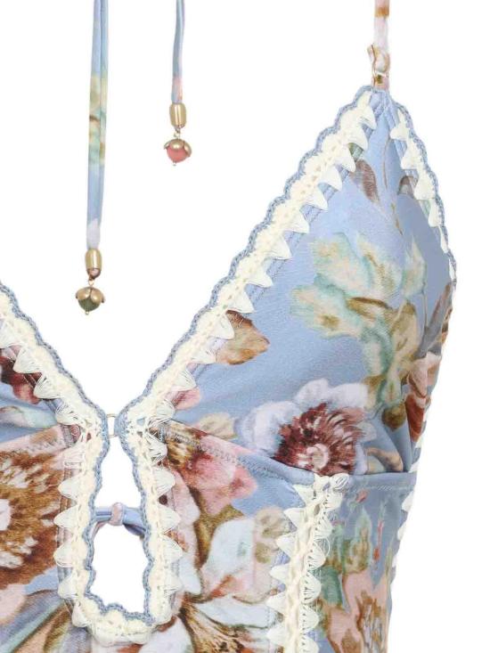 26SS 짐머만 원피스 수영복 5768WRS261CFLR Blue - ZIMMERMANN