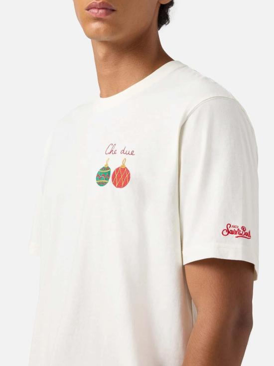 25FW 세인트바쓰 반팔 티셔츠 ARNOTT00545I White - MC2 SAINT BARTH