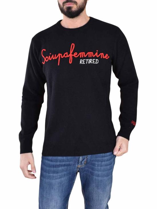 25FW 세인트바쓰 긴팔 티셔츠 HERON02794I Black - MC2 SAINT BARTH