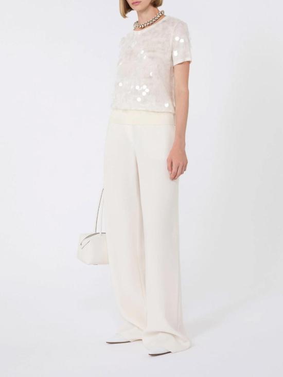 25FW 막스마라 스튜디오 반팔 티셔츠 252636609165E15 White - MAX MARA STUDIO